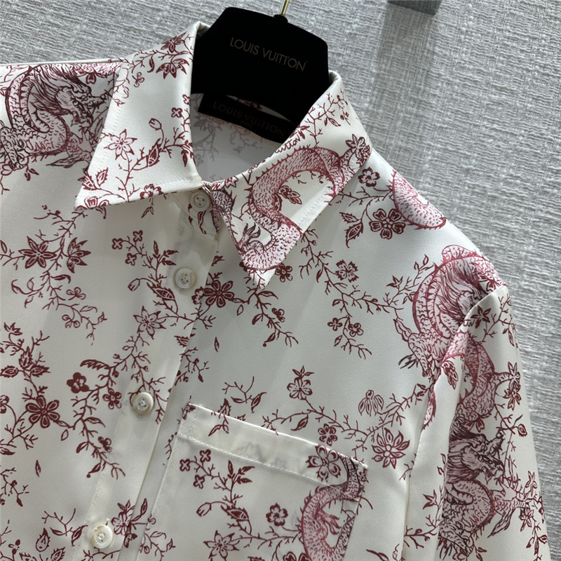 l0vis Vvtt0n lv floral print pajama style suit