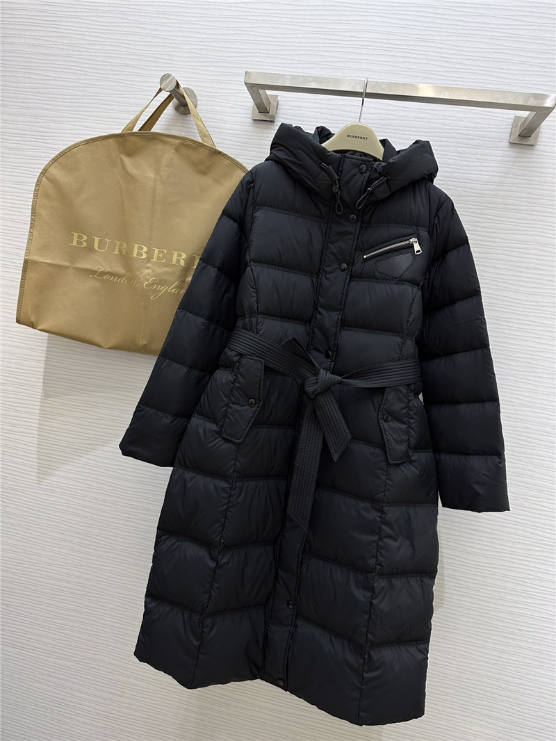 Burberry hooded long down jacket
