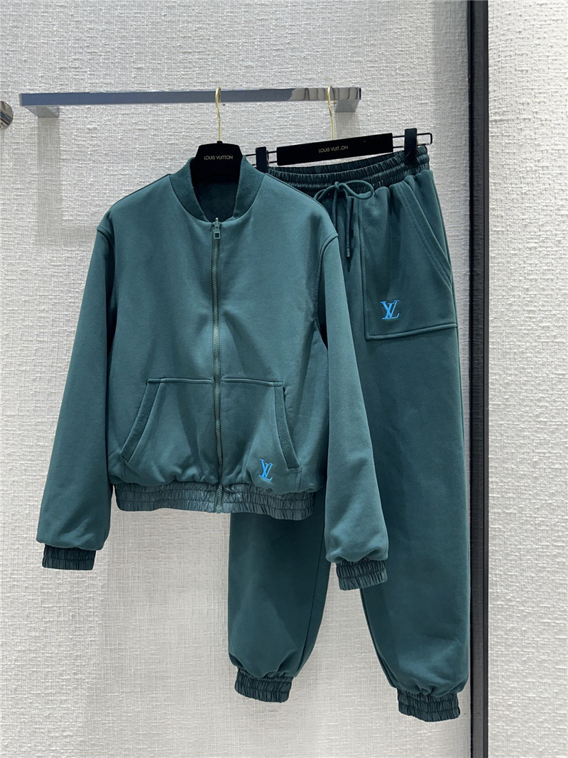 louis vuitton LV jacquard patchwork sports suit