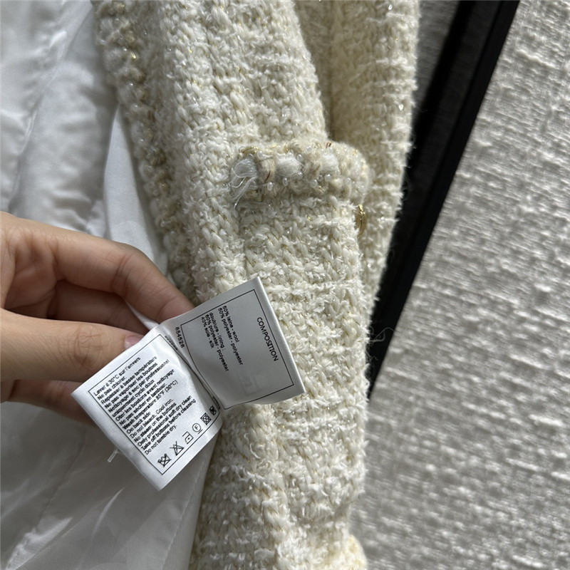 Ch**el cream platinum soft tweed jacket