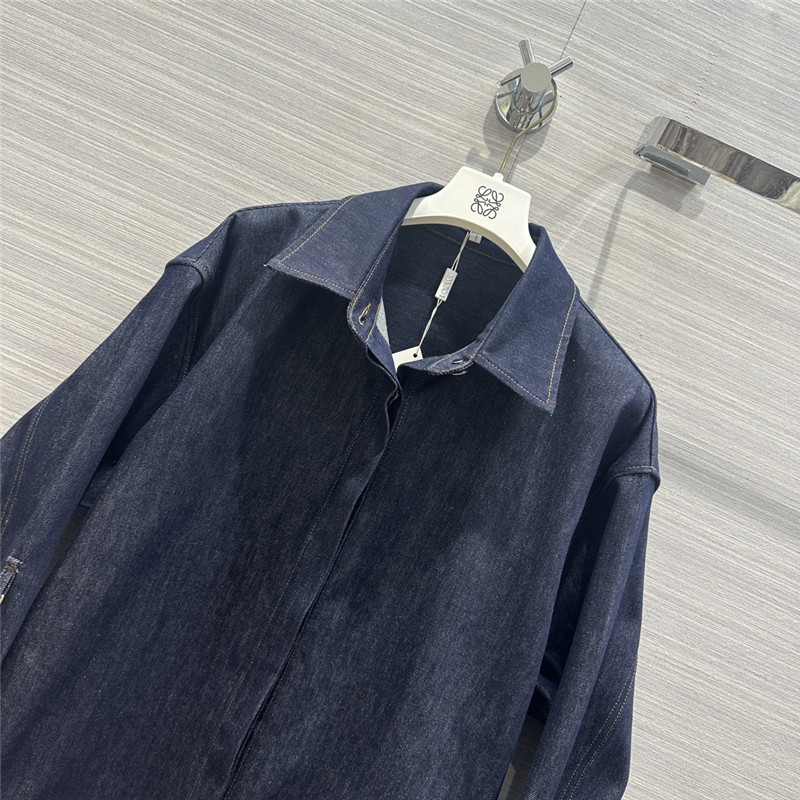 loewe washed native blue denim shirt jacket