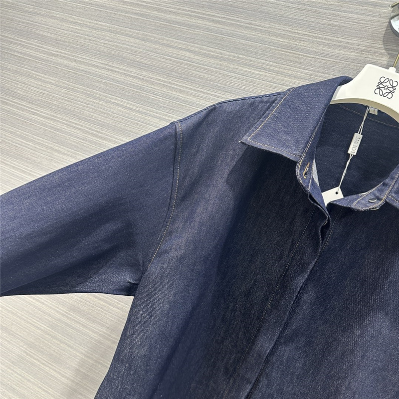loewe washed native blue denim shirt jacket
