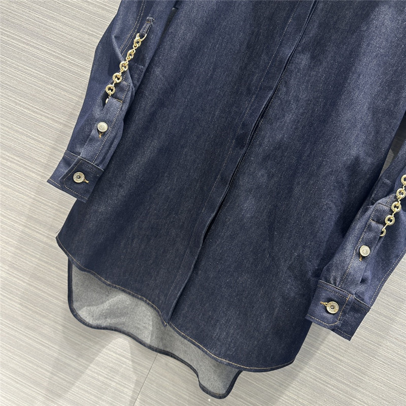 loewe washed native blue denim shirt jacket