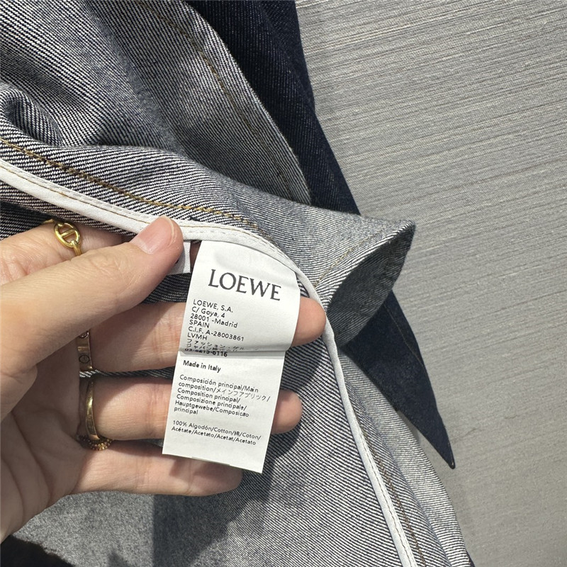 loewe washed native blue denim shirt jacket