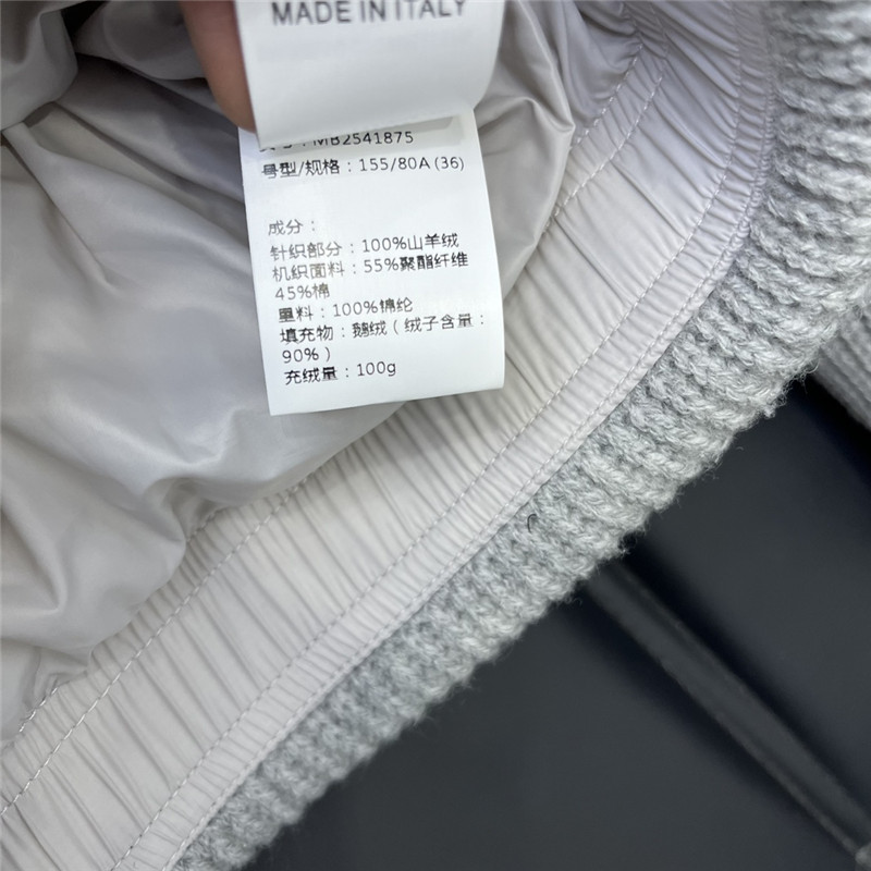 BC hooded knitted down jacket