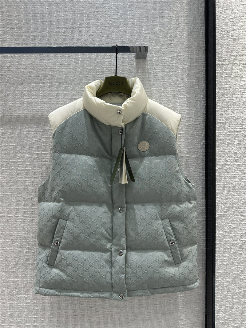 Gucci Morandi color contrast down vest