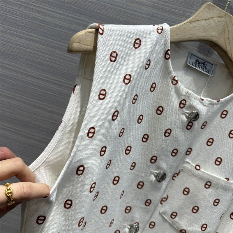 H**me5 new color pig nose logo denim vest dress