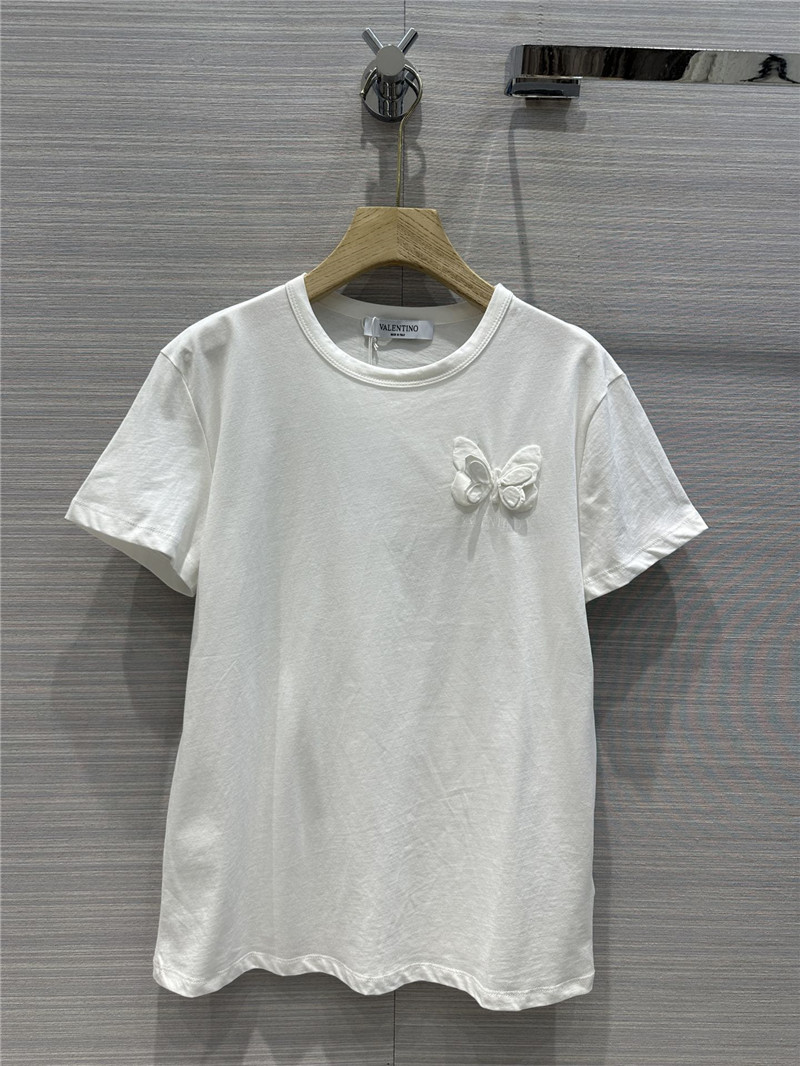 valentino three-dimensional butterfly cotton T-shirt