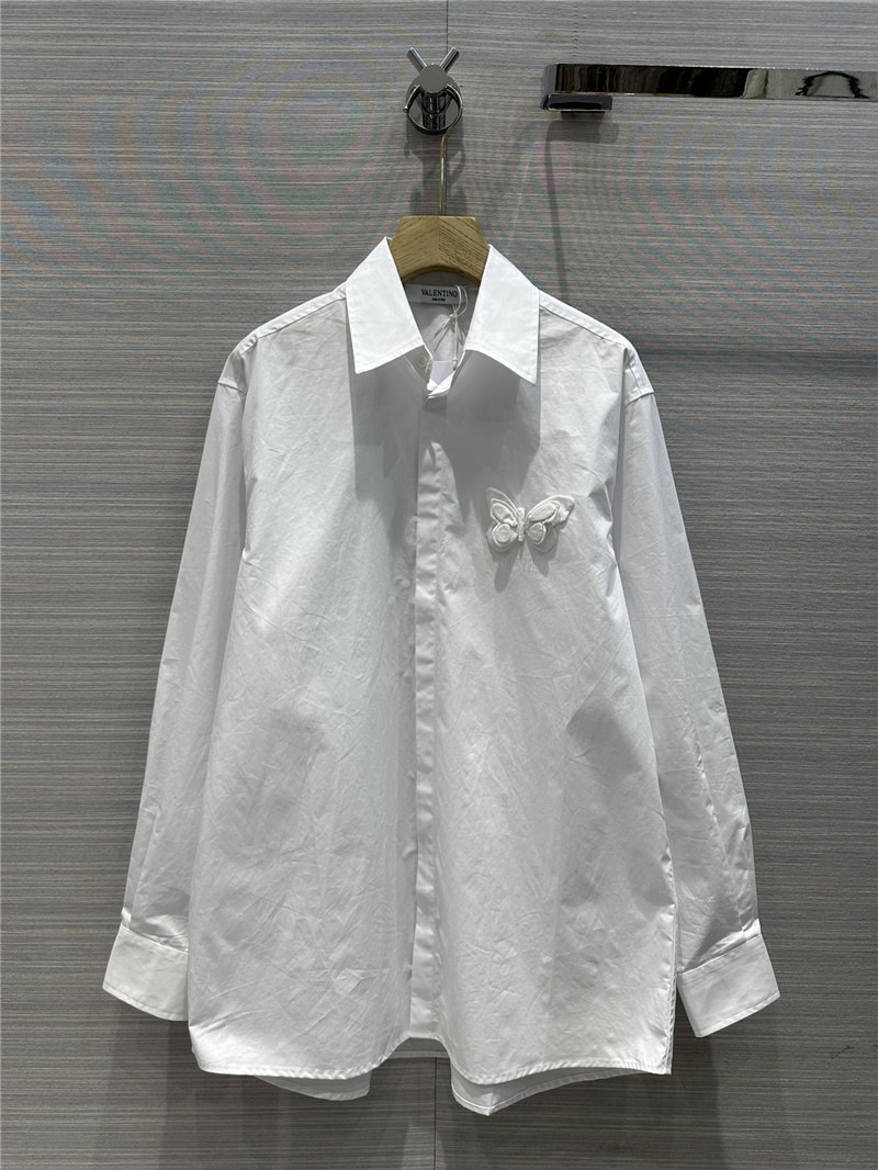 valentino three-dimensional butterfly large shirt