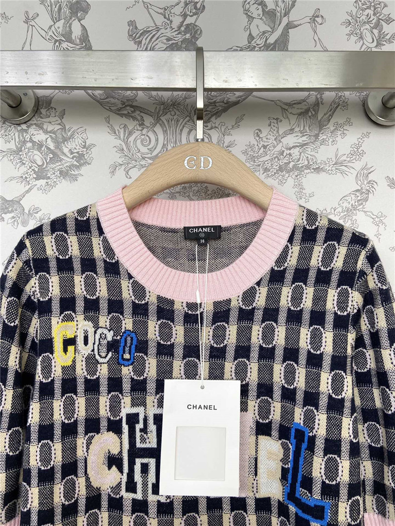 Ch**el new spring and summer knitted mid-sleeve top