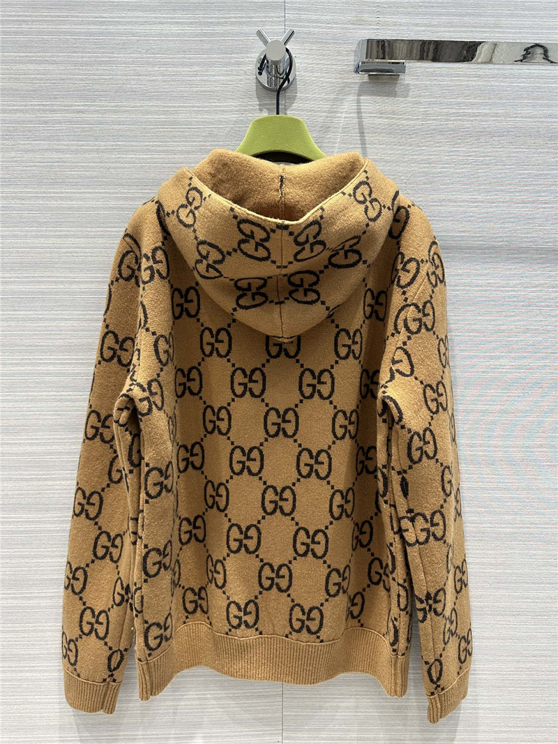 Gvc*1 monogram hooded sweater