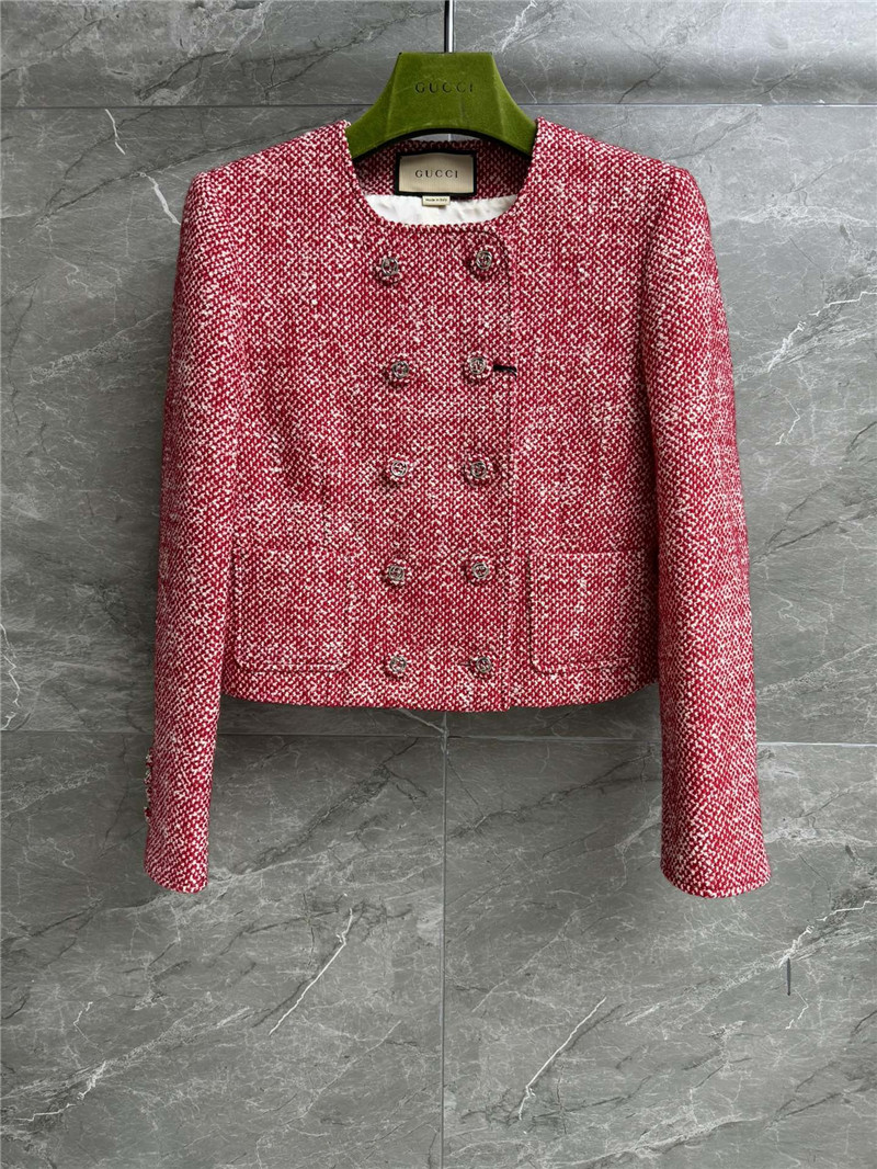 Gucci red tweed jacket