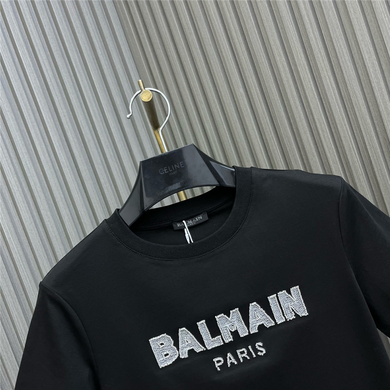 Balmain embroidered beaded T-shirt