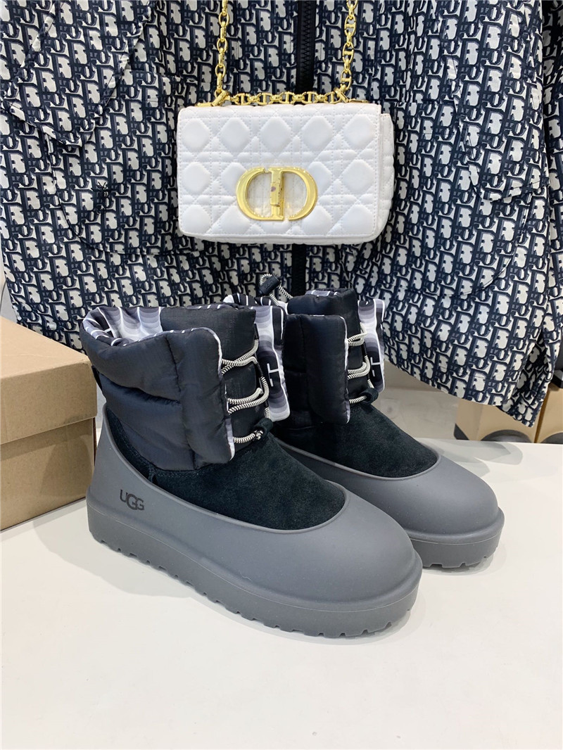 UGG Classic Mini Lace-Up Weather Boot Gray