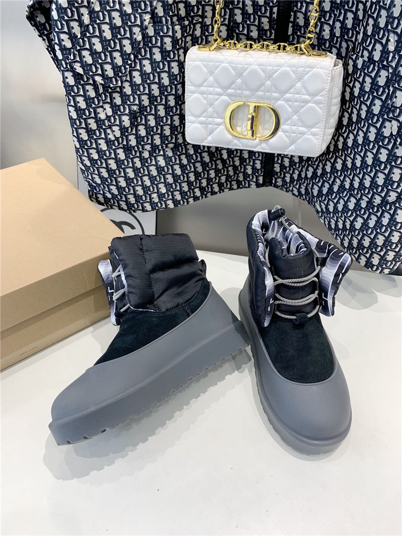 UGG Classic Mini Lace-Up Weather Boot Gray