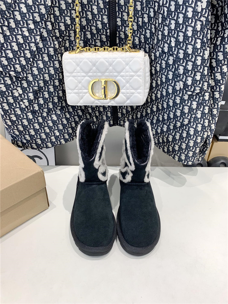 UGG x Telfar Denim Black Logo Mini Boot