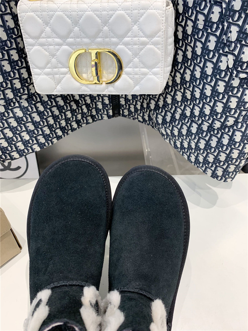 UGG x Telfar Denim Black Logo Mini Boot