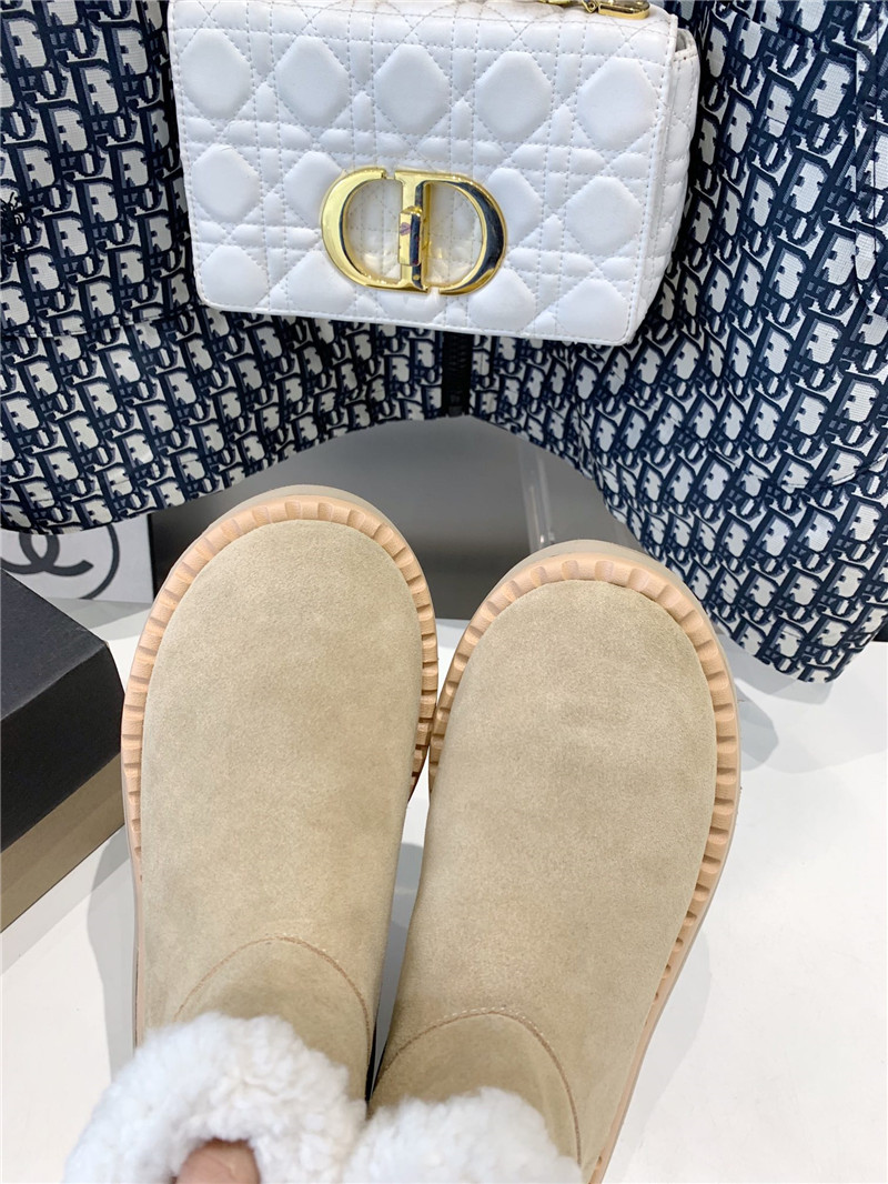 UGG Shearling Beige Suede Boots
