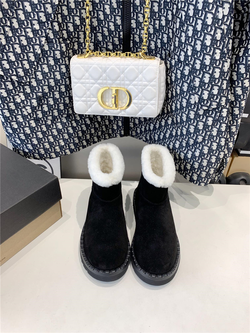 UGG Shearling Black Suede Boots