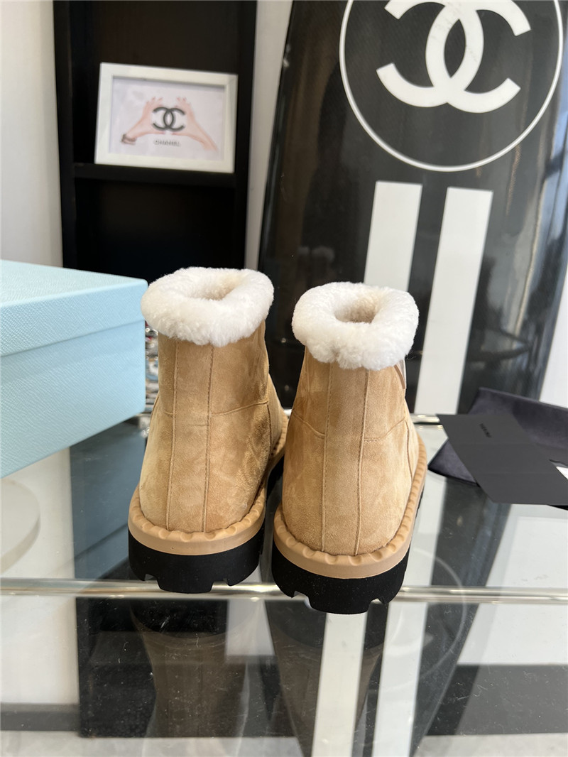 Prada Triangle-Logo Suede Boots