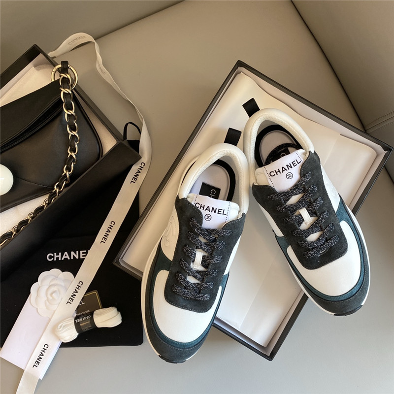 Ch**el sneakers women black white