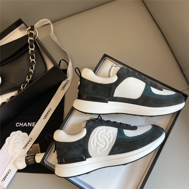 Ch**el sneakers women black white