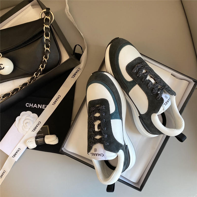 Ch**el sneakers women black white