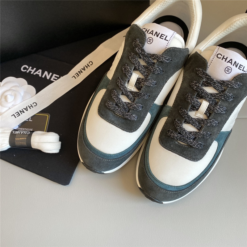 Ch**el sneakers women black white