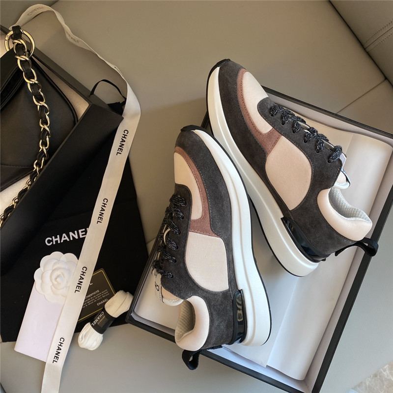 Ch**el sneakers women dark gray