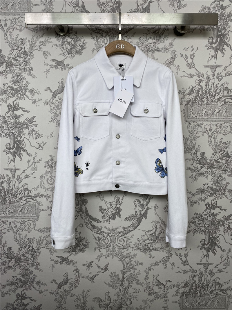 dior new butterfly material denim jacket