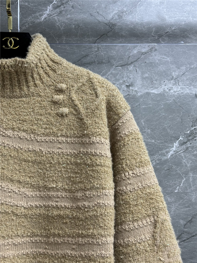 Ch**el jacquard turtleneck sweater in ginger