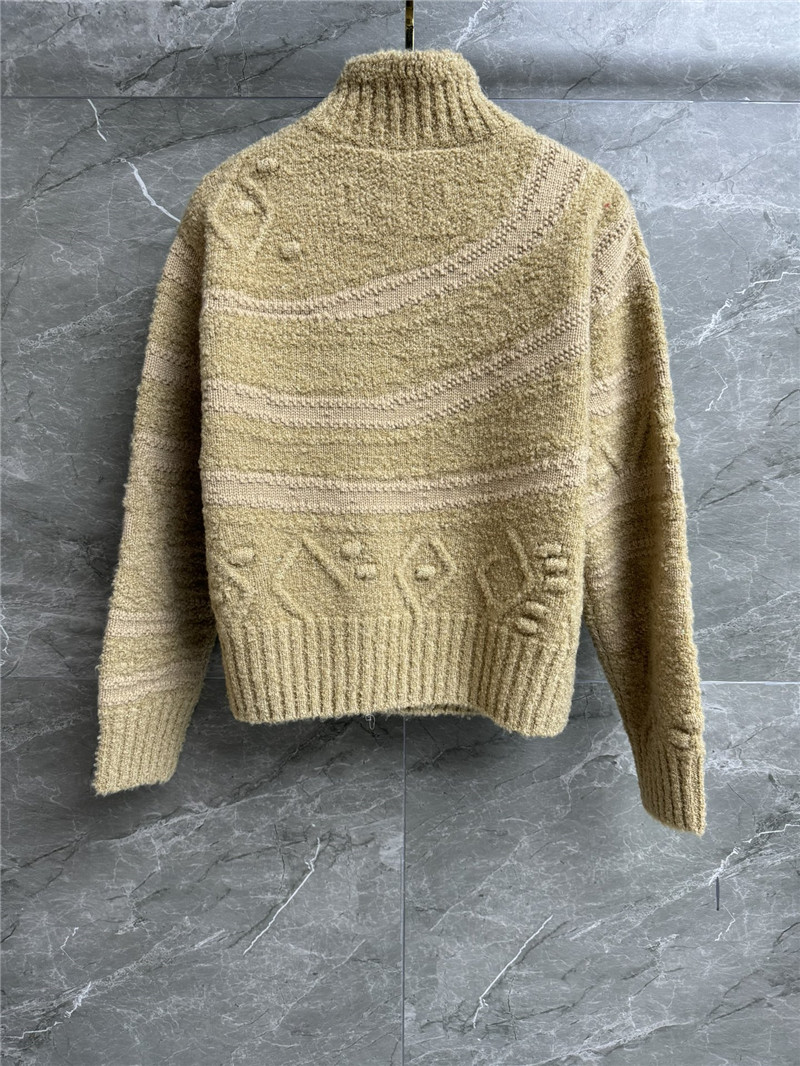 Ch**el jacquard turtleneck sweater in ginger
