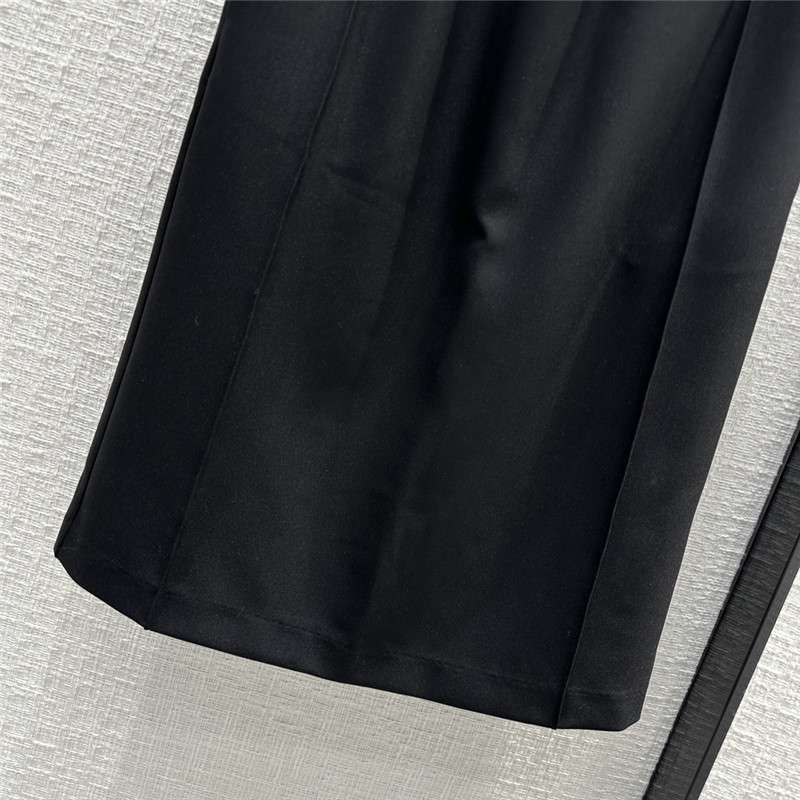 F**di black and white color block suit long skirt