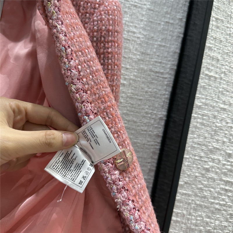 Ch**el palace style high-end pink knitted jacket