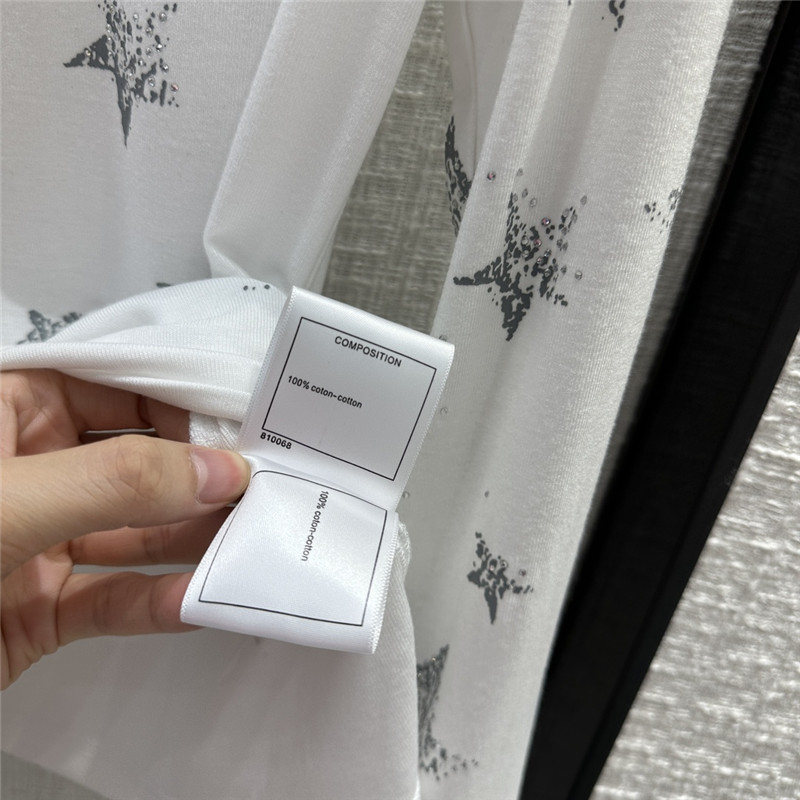 Ch**el star printed rhinestone bottoming top