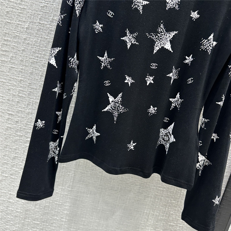 Ch**el star printed rhinestone bottoming top