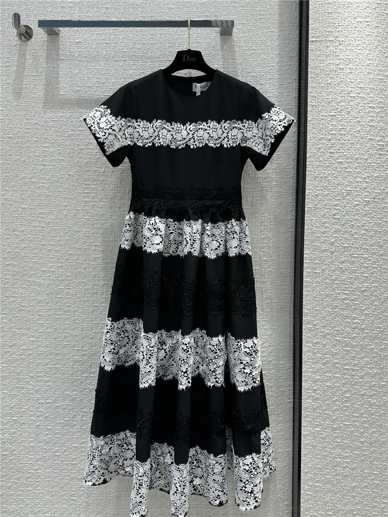 D10r water soluble flower color block long dress