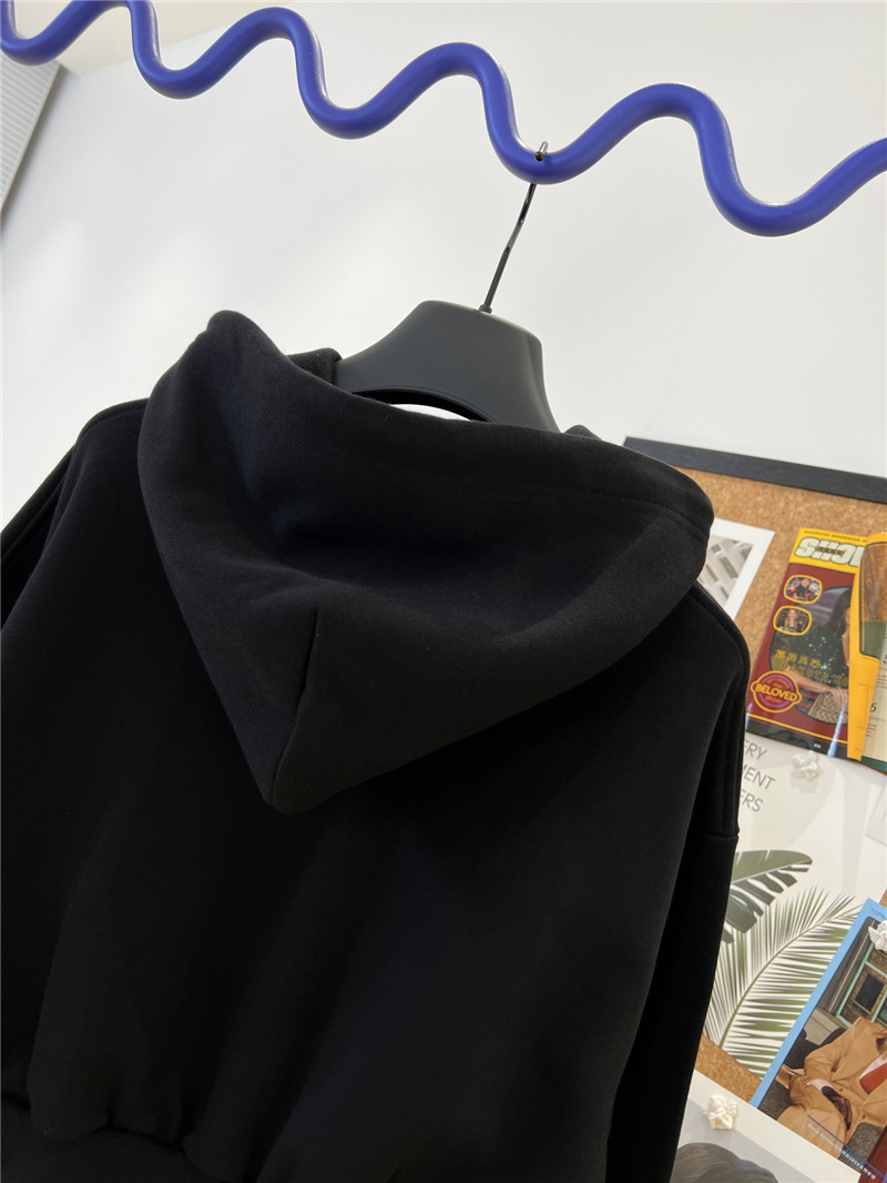 Versace Cropped Rhinestone Hooded Sweatshirt