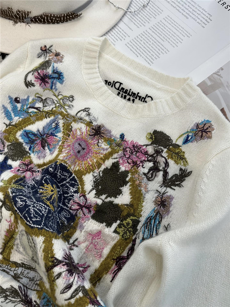 D10r constellation flower totem jacquard sweater