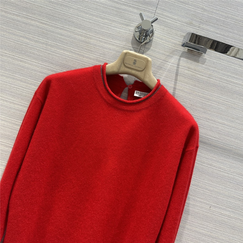 BC Knitted Cashmere Sweater in White