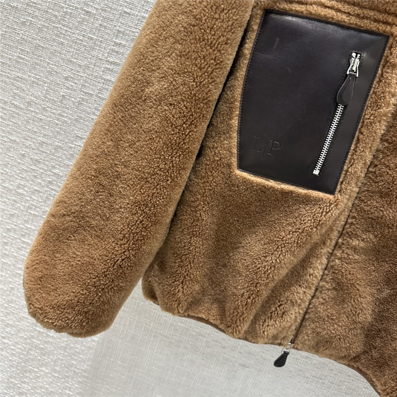 L0r0 P1ana wool grained leather jacket