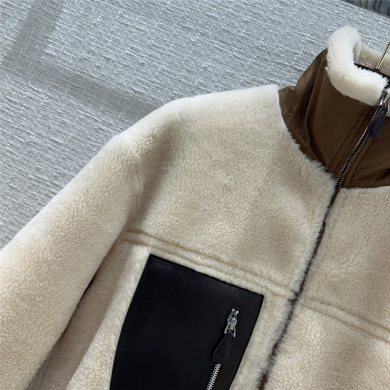 loro piana wool grained leather jacket