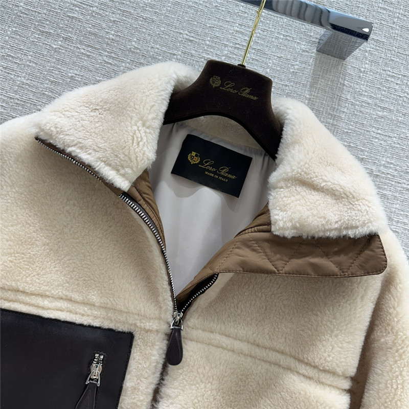 loro piana wool grained leather jacket