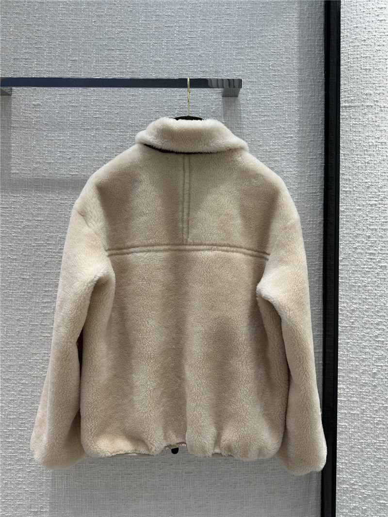 loro piana wool grained leather jacket