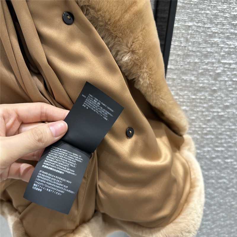 miumiu double-breasted short and medium fur coat