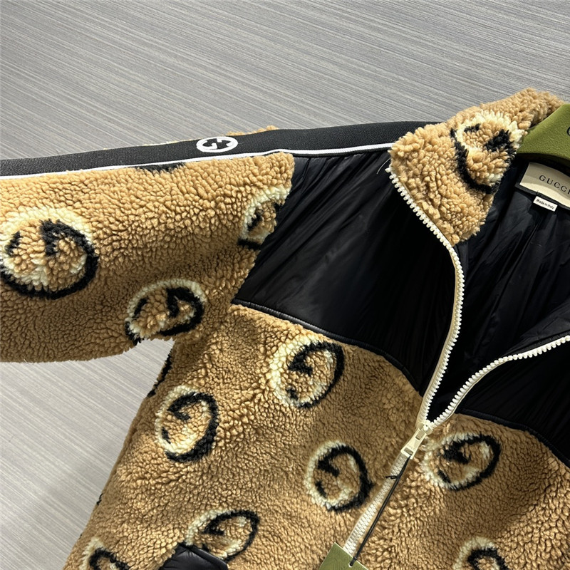 Gvc*1 sherpa zipped puffer jacket