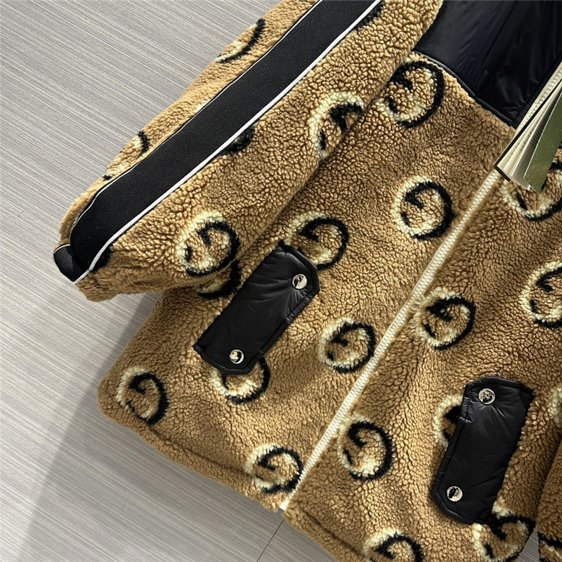 Gvc*1 sherpa zipped puffer jacket