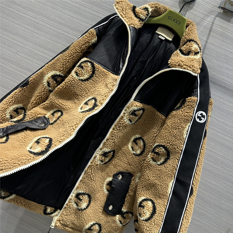 Gvc*1 sherpa zipped puffer jacket