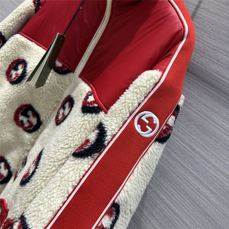 Gvc*1 sherpa zipped puffer jacket