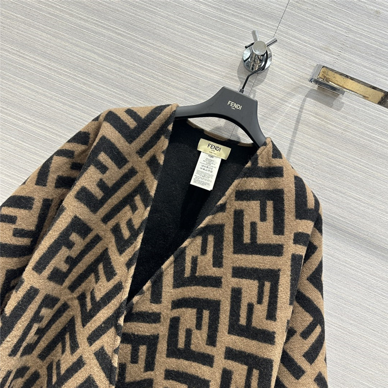 F**di cashmere shawl large scarf cloak